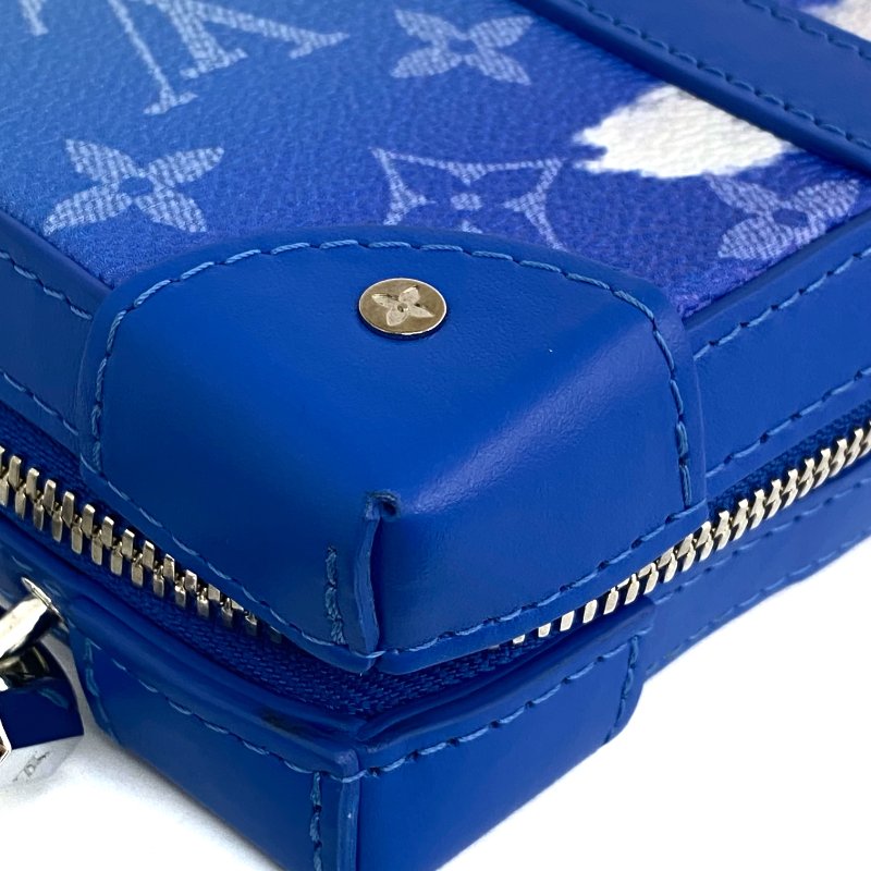 △ Louis Vuitton 路易威登 Blue Coated Canvas Monogram Clouds Soft Trunk Wallet Shoulder Bag M45432 藍色塗層帆布經典老花雲朵斜背銀包 - 267000210-12