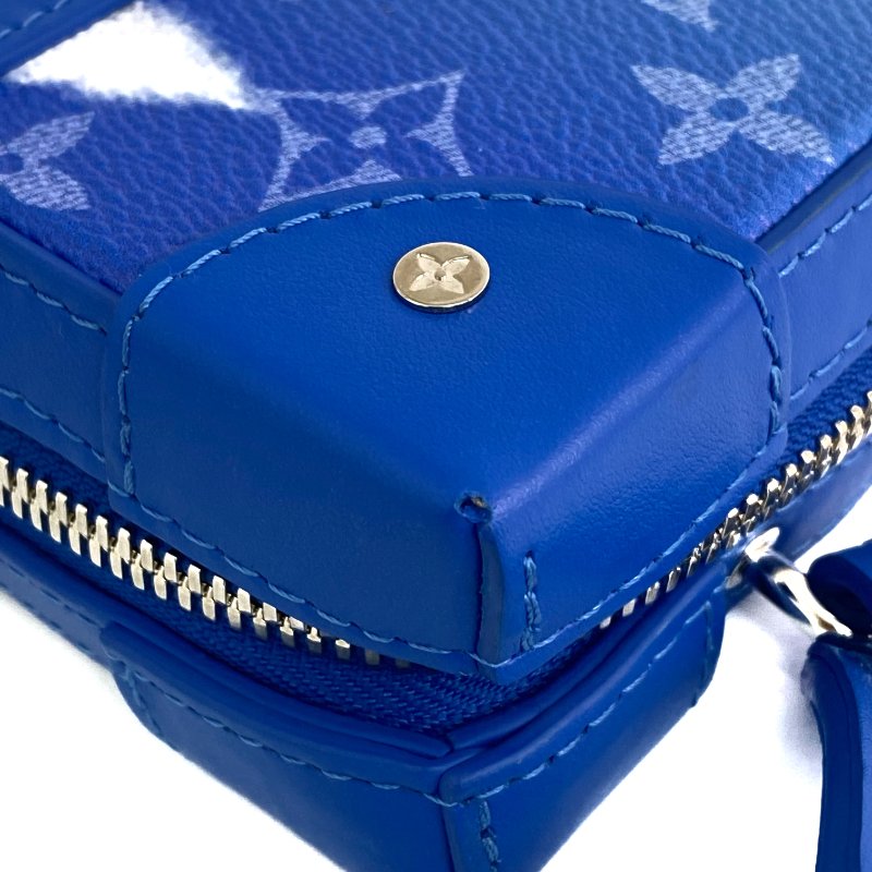 △ Louis Vuitton 路易威登 Blue Coated Canvas Monogram Clouds Soft Trunk Wallet Shoulder Bag M45432 藍色塗層帆布經典老花雲朵斜背銀包 - 267000210-13