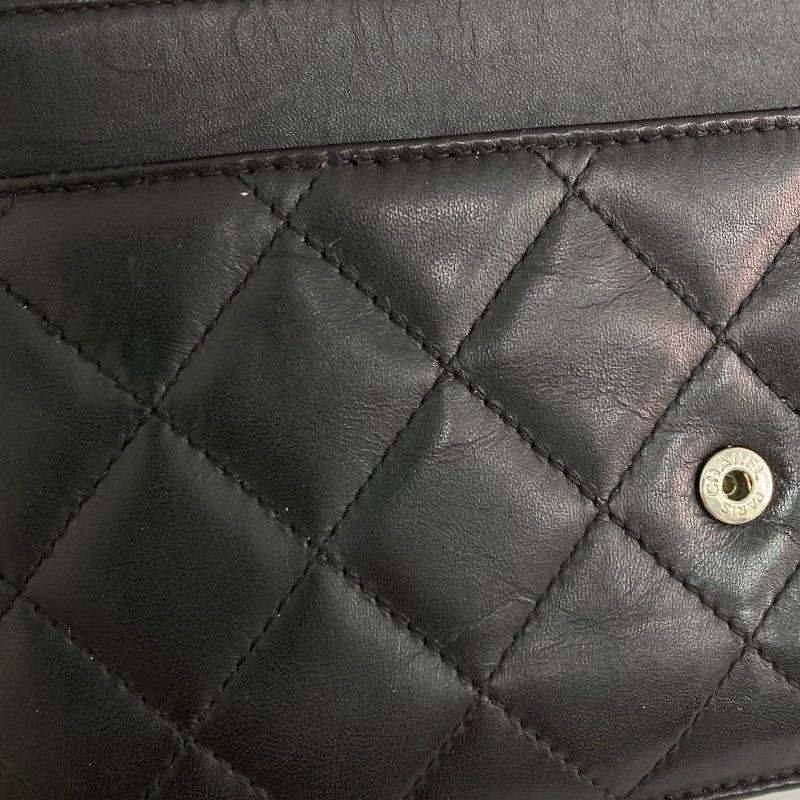 △ Chanel 香奈兒 Black Lambskin Silver Tone Metal Cambon Wallet On Chain No.16 黑色小羊皮銀色金屬鎖鏈銀包No.16 - 257028665-21