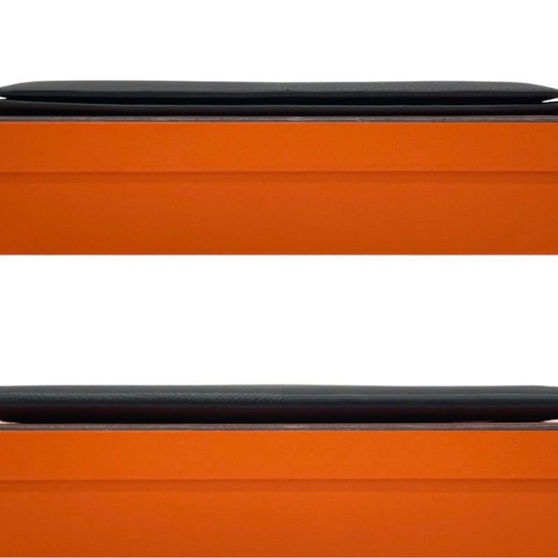 Hermès 愛馬仕曼哈頓雙折長黑色皮夾-6