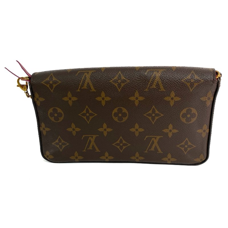 △ Louis Vuitton 路易威登 Brown Coated Canvas Monogram Félicie Pochette Chain Shoulder Bag M81896 啡色塗層帆布經典老花鎖鏈肩背袋 - 257028879-2