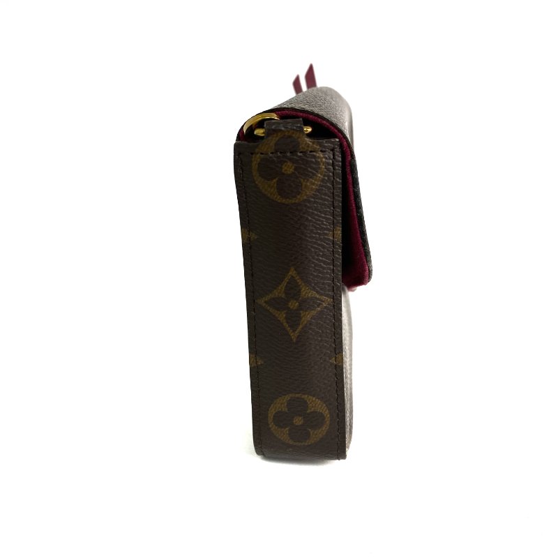 △ Louis Vuitton 路易威登 Brown Coated Canvas Monogram Félicie Pochette Chain Shoulder Bag M81896 啡色塗層帆布經典老花鎖鏈肩背袋 - 257028879-4