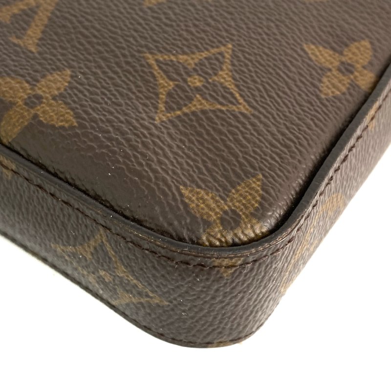 △ Louis Vuitton 路易威登 Brown Coated Canvas Monogram Félicie Pochette Chain Shoulder Bag M81896 啡色塗層帆布經典老花鎖鏈肩背袋 - 257028879-9