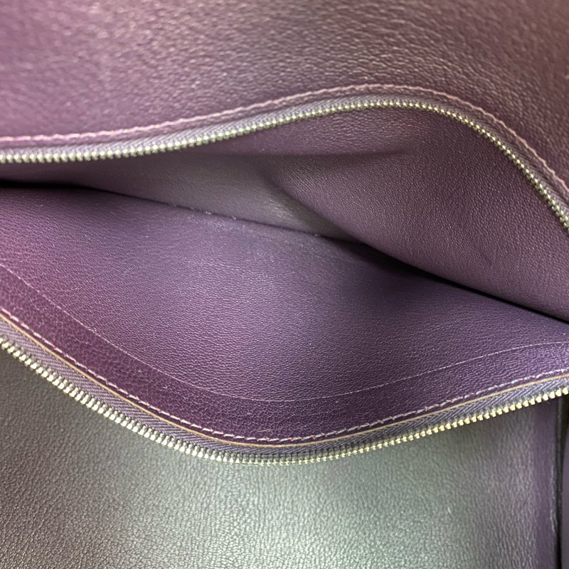 △ Hermes 愛馬仕 Raisin Togo Calfskin Palladium Plated Metal Birkin 35 Hand Bag Stamp [Q] 葡萄紫色Togo小牛皮鍍鈀金屬手袋[Q]刻 - 267000209-21