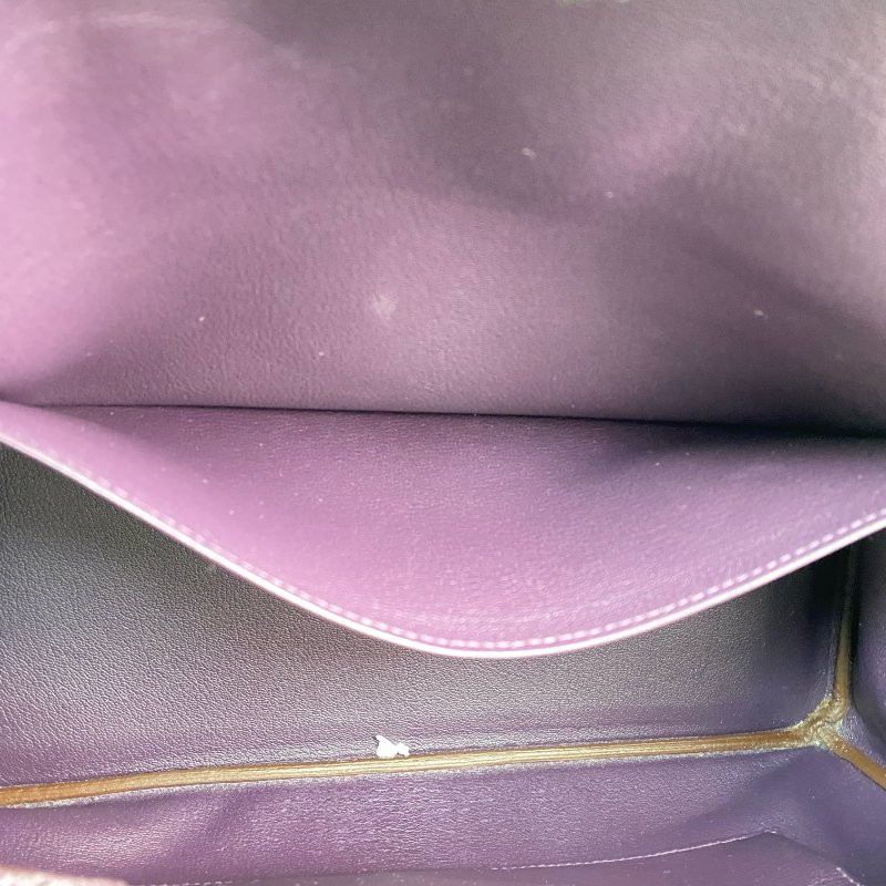 △ Hermes 愛馬仕 Raisin Togo Calfskin Palladium Plated Metal Birkin 35 Hand Bag Stamp [Q] 葡萄紫色Togo小牛皮鍍鈀金屬手袋[Q]刻 - 267000209-22