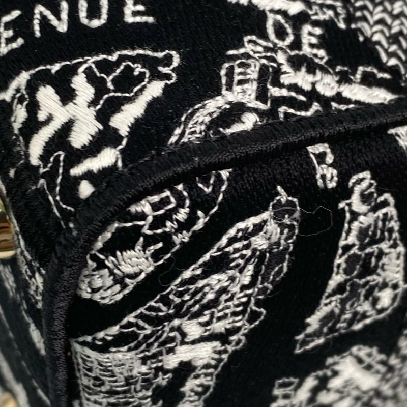 △ Dior 迪奧 Black And White Canvas Lady D-Lite 2 Way Bag 黑色和白色帆布兩用袋 - 267000202-8