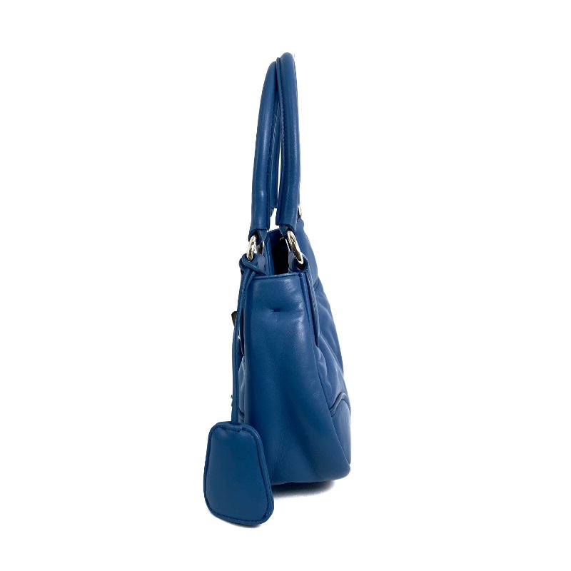△ Prada 普拉達 Blue Nappa Leather Moon 2 Way Bag 1BA381 藍色納帕皮革兩用袋 - 267000243-3