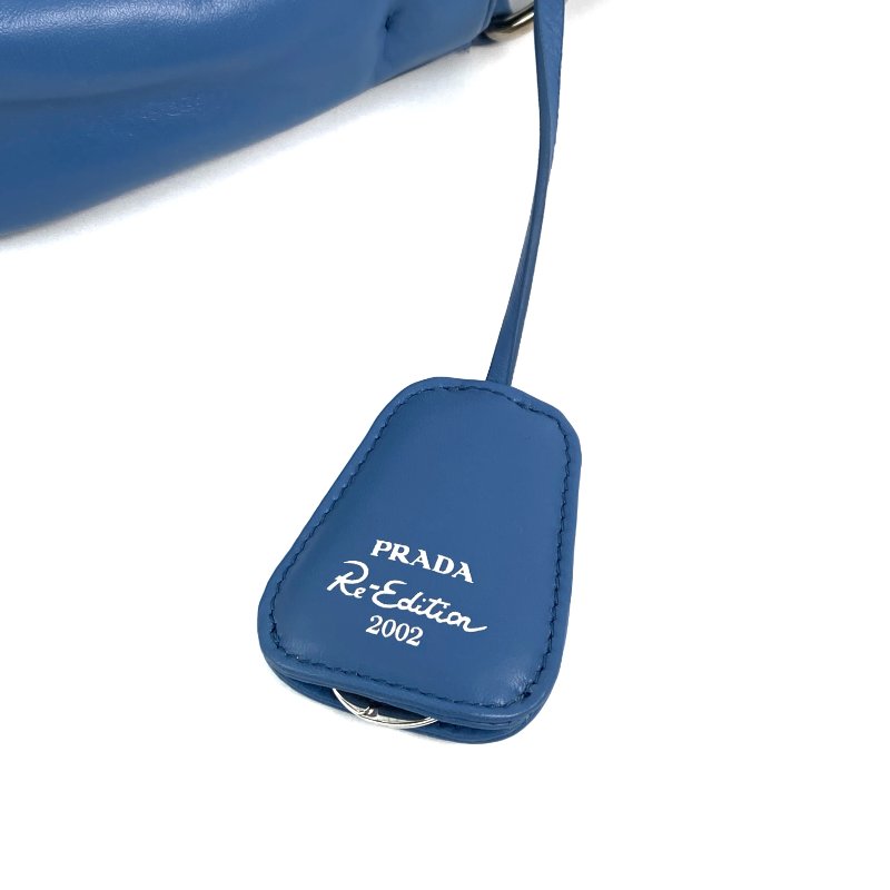 △ Prada 普拉達 Blue Nappa Leather Moon 2 Way Bag 1BA381 藍色納帕皮革兩用袋 - 267000243-11