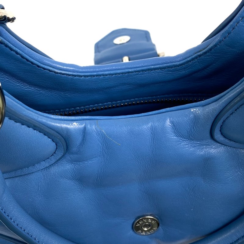 △ Prada 普拉達 Blue Nappa Leather Moon 2 Way Bag 1BA381 藍色納帕皮革兩用袋 - 267000243-20