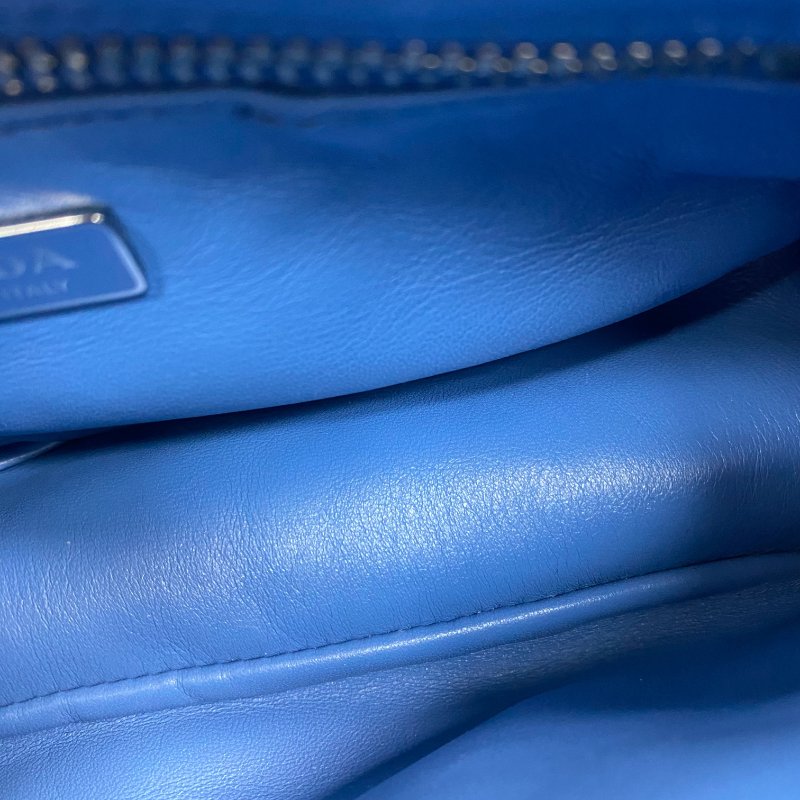 △ Prada 普拉達 Blue Nappa Leather Moon 2 Way Bag 1BA381 藍色納帕皮革兩用袋 - 267000243-22