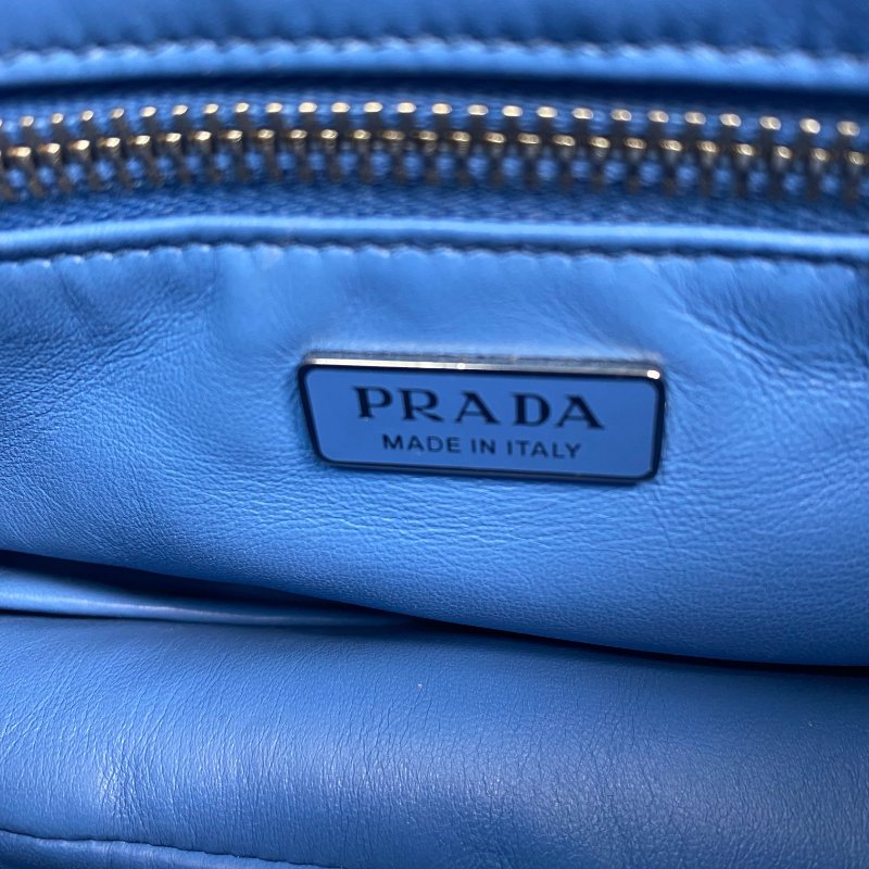 △ Prada 普拉達 Blue Nappa Leather Moon 2 Way Bag 1BA381 藍色納帕皮革兩用袋 - 267000243-24