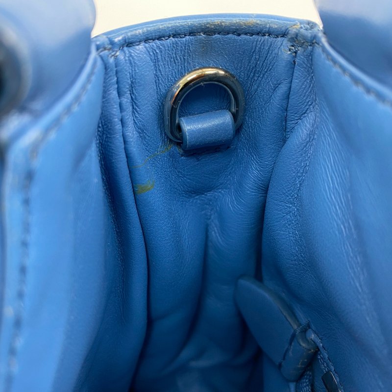 △ Prada 普拉達 Blue Nappa Leather Moon 2 Way Bag 1BA381 藍色納帕皮革兩用袋 - 267000243-25