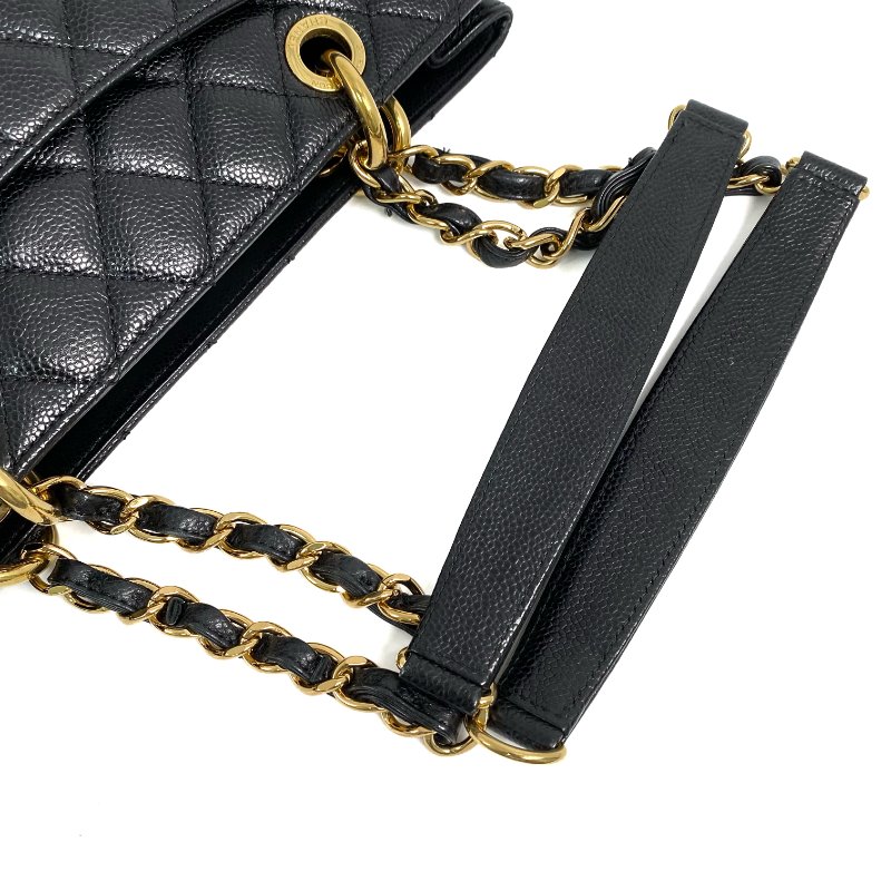 △ Chanel 香奈兒 GST Black Caviar Skin Gold Tone Metal Grand Shopping Tote Bag No.15 黑色粒紋小牛皮金色金屬鎖鏈托特袋No.15 - 257028915-8