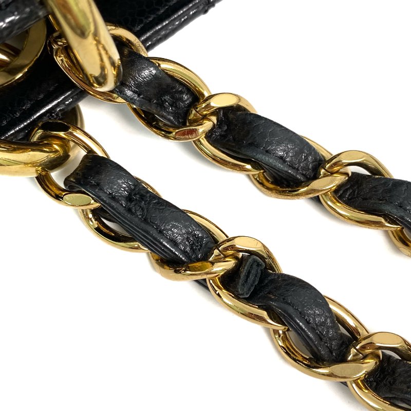 △ Chanel 香奈兒 GST Black Caviar Skin Gold Tone Metal Grand Shopping Tote Bag No.15 黑色粒紋小牛皮金色金屬鎖鏈托特袋No.15 - 257028915-9