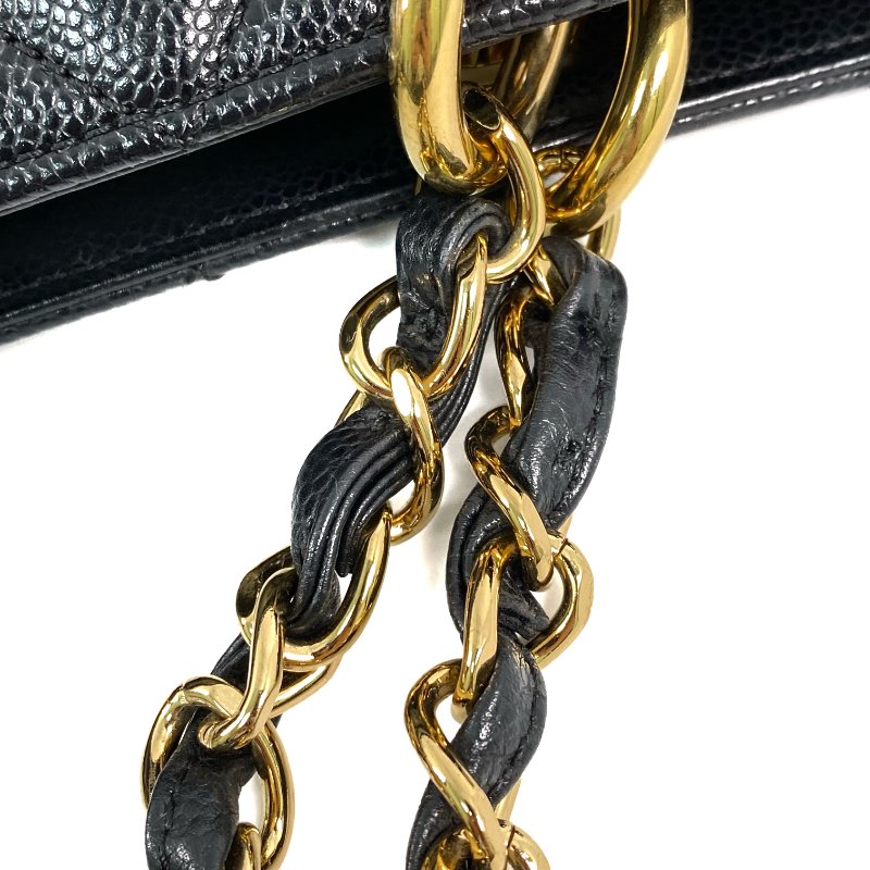 △ Chanel 香奈兒 GST Black Caviar Skin Gold Tone Metal Grand Shopping Tote Bag No.15 黑色粒紋小牛皮金色金屬鎖鏈托特袋No.15 - 257028915-11