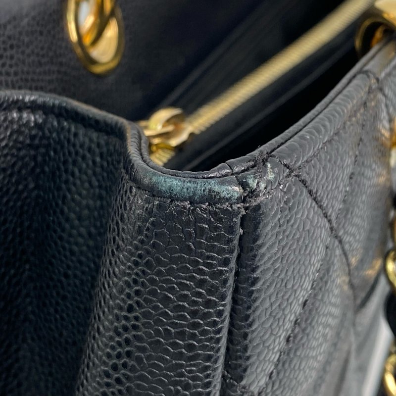 △ Chanel 香奈兒 GST Black Caviar Skin Gold Tone Metal Grand Shopping Tote Bag No.15 黑色粒紋小牛皮金色金屬鎖鏈托特袋No.15 - 257028915-18