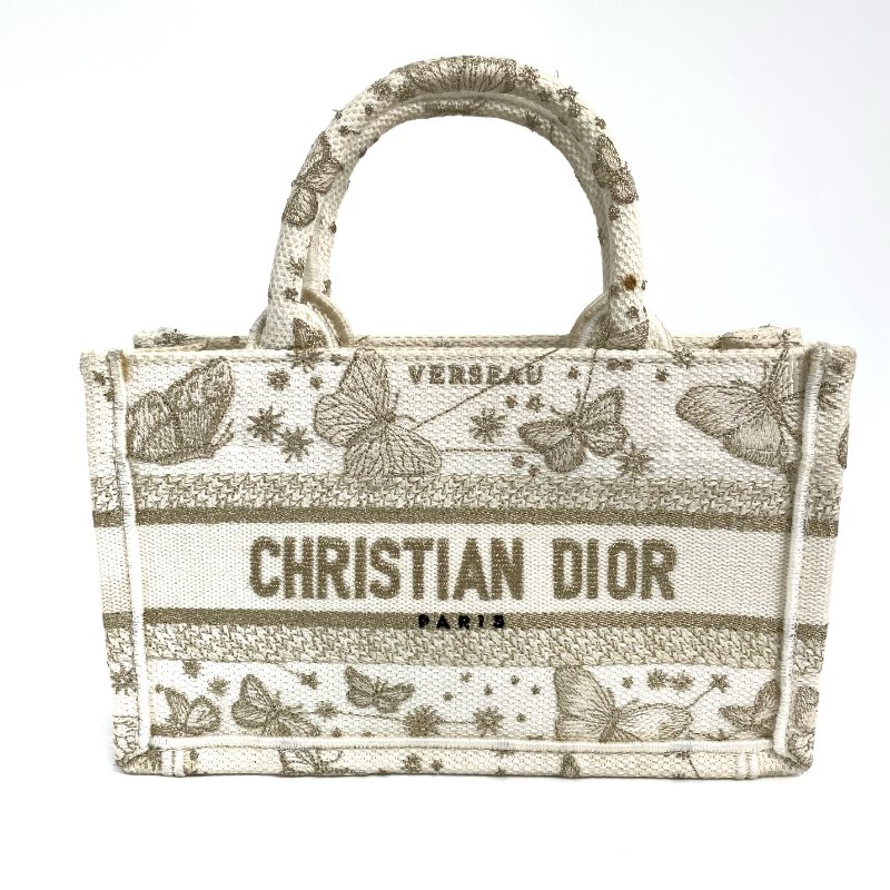△ Dior 迪奧 White Canvas Mini Book Tote 2 Way Bag 白色帆布兩用袋 - 267000193-1