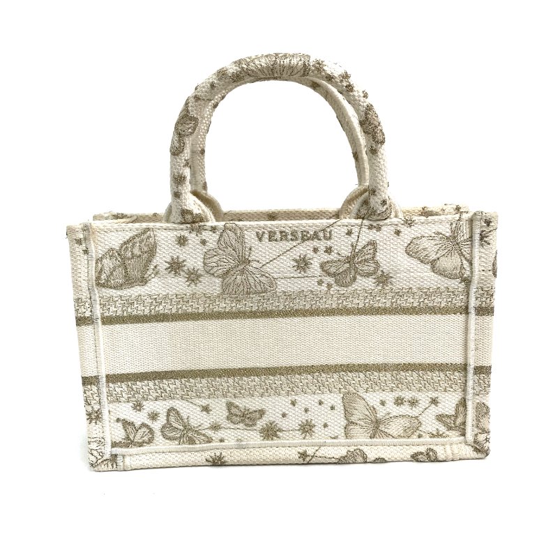 △ Dior 迪奧 White Canvas Mini Book Tote 2 Way Bag 白色帆布兩用袋 - 267000193-2