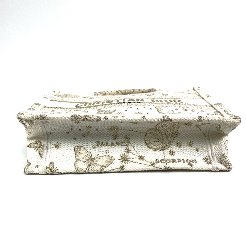 △ Dior 迪奧 White Canvas Mini Book Tote 2 Way Bag 白色帆布兩用袋 - 267000193-5