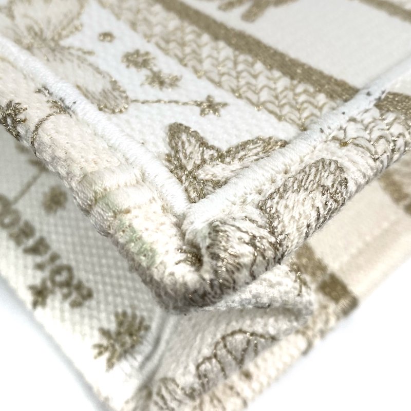 △ Dior 迪奧 White Canvas Mini Book Tote 2 Way Bag 白色帆布兩用袋 - 267000193-7