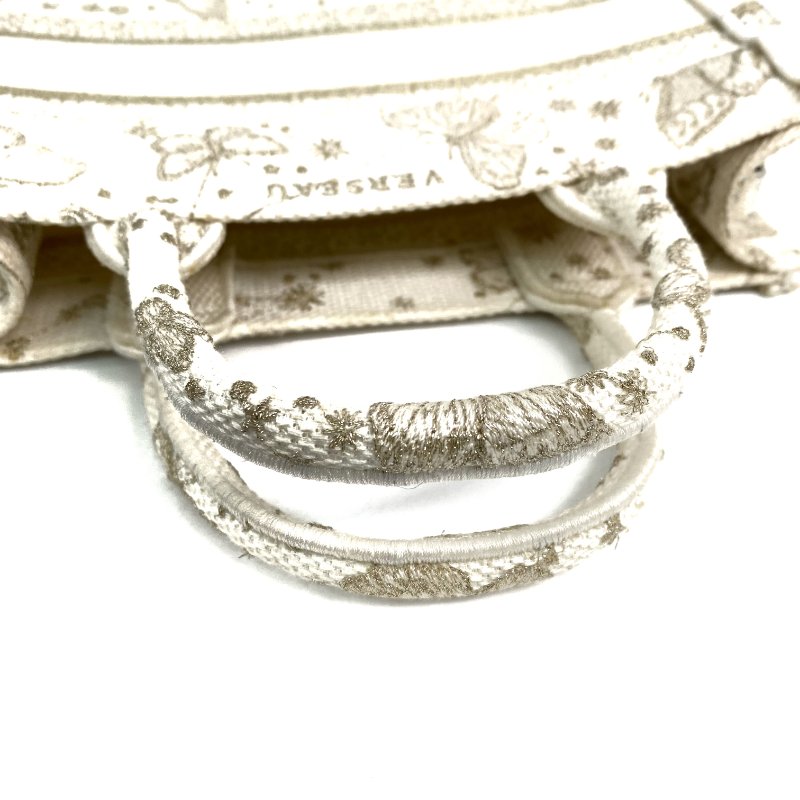 △ Dior 迪奧 White Canvas Mini Book Tote 2 Way Bag 白色帆布兩用袋 - 267000193-10