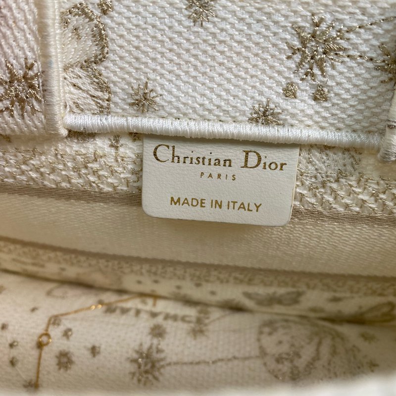 △ Dior 迪奧 White Canvas Mini Book Tote 2 Way Bag 白色帆布兩用袋 - 267000193-16