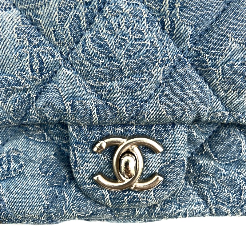 △ Chanel 香奈兒 Blue Denim Silver Tone Metal Heart Crush Mini Single Flap Chain Shoulder Bag AS3829 藍色牛仔布銀色金屬迷你鎖鏈肩背袋 - 267000242-13