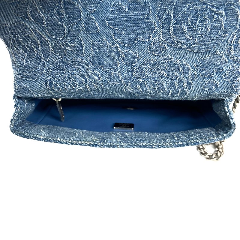 △ Chanel 香奈兒 Blue Denim Silver Tone Metal Heart Crush Mini Single Flap Chain Shoulder Bag AS3829 藍色牛仔布銀色金屬迷你鎖鏈肩背袋 - 267000242-15