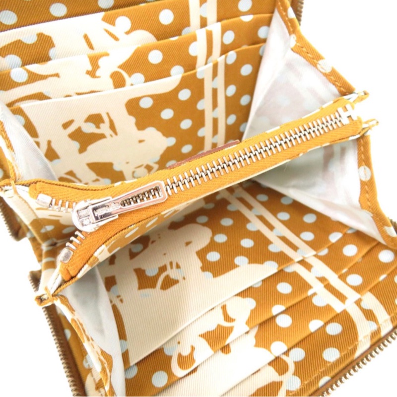 Hermès 愛馬仕Azap Compact 小牛皮拉鍊絲巾短夾-4