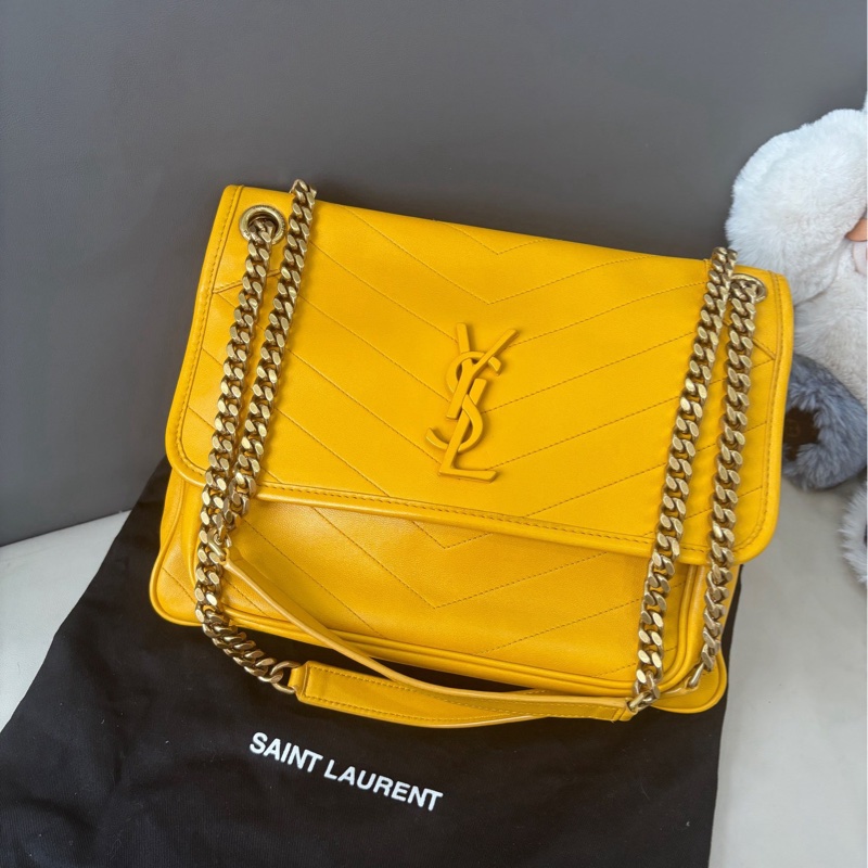 YSL 黃色V紋niki中號-0