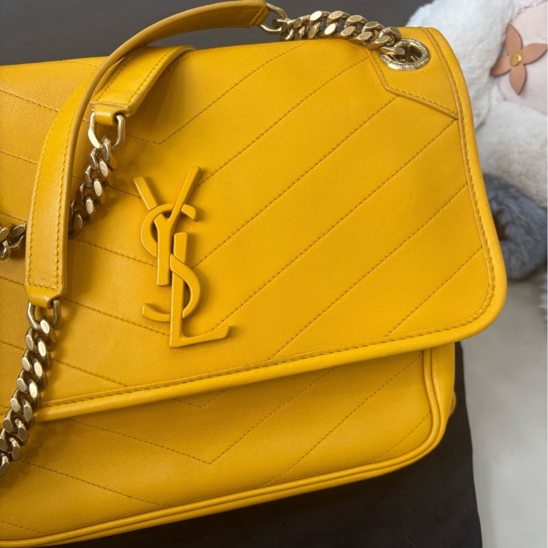 YSL 黃色V紋niki中號-1