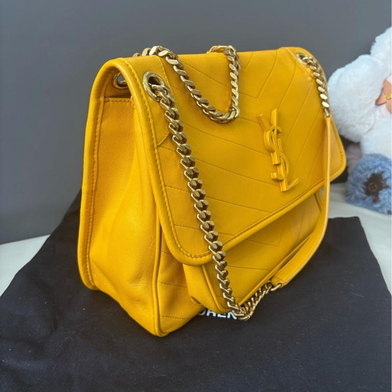 YSL 黃色V紋niki中號-2