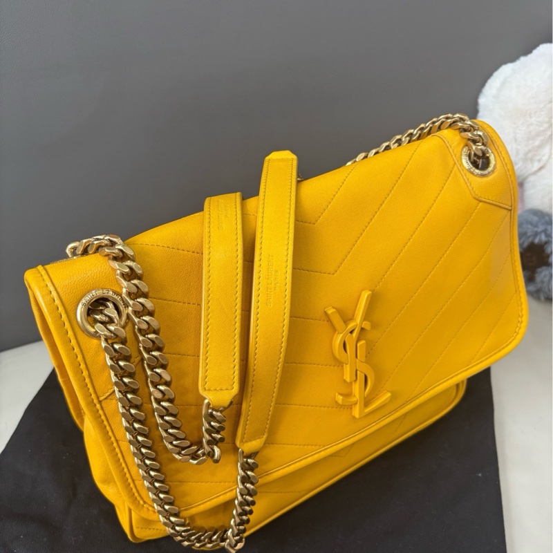 YSL 黃色V紋niki中號-6