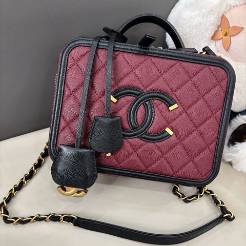 Chanel 紅黑拼色Vanity Case中號相機包