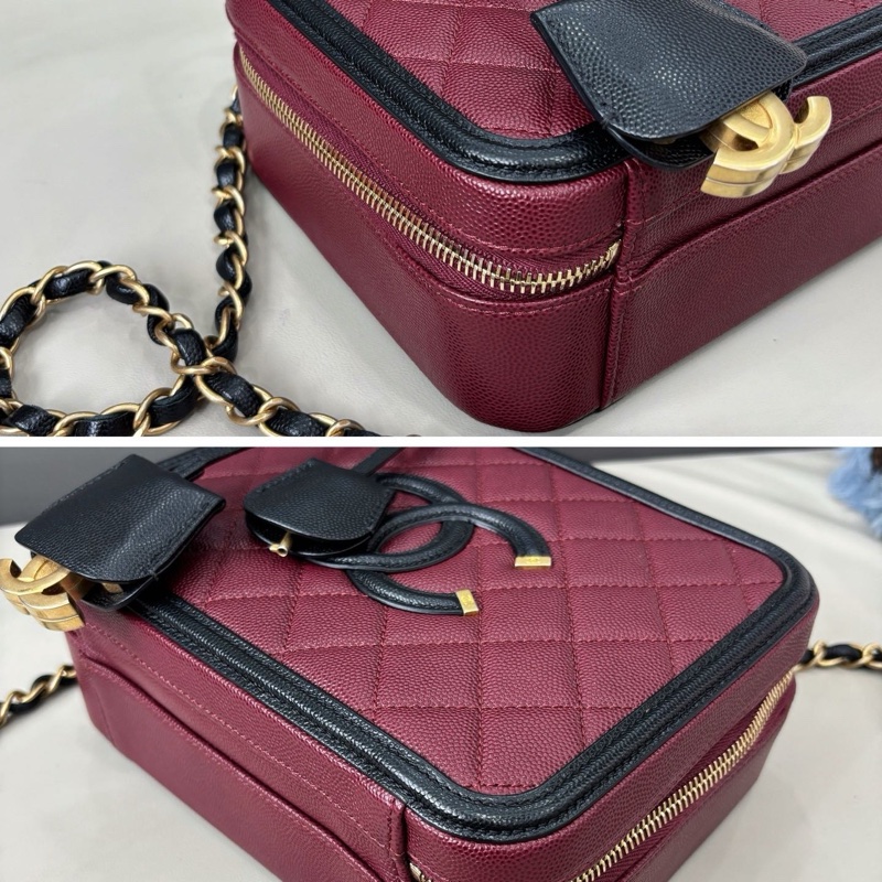 Chanel 紅黑拼色Vanity Case中號相機包-5