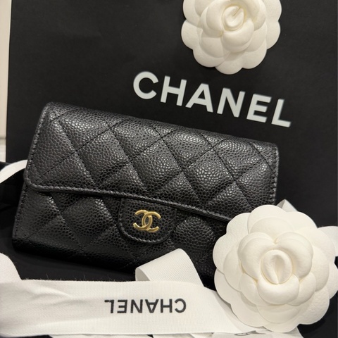 chanel 荔枝牛皮中夾 晶片款