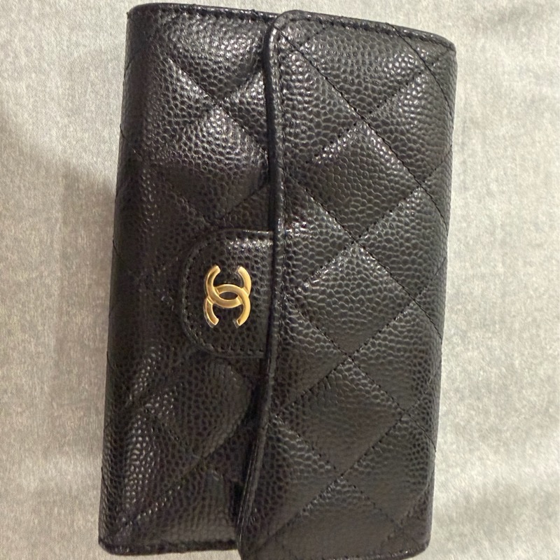 chanel 荔枝牛皮中夾 晶片款-1