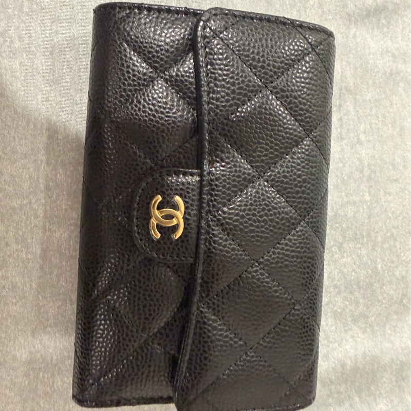 chanel 荔枝牛皮中夾 晶片款-6