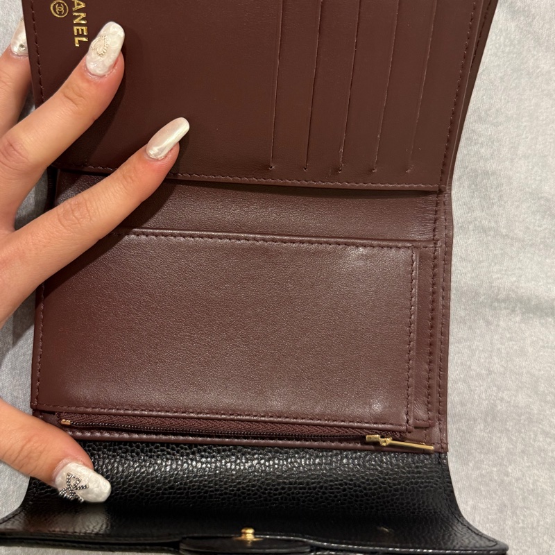 chanel 荔枝牛皮中夾 晶片款-12