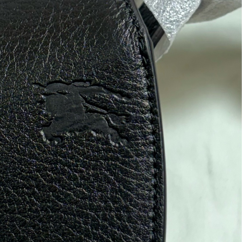 🎁全新盒裝 2025新款 Burberry 巴寶莉黑金荔枝皮 馬鞍包（原價69000-3