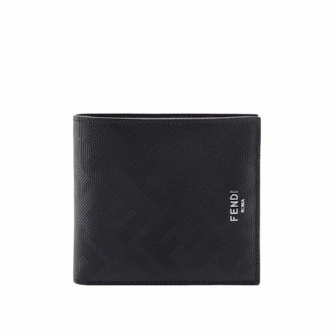 Fendi 男士 FF圖案雙折錢包均碼碼10.5cm*1.5cm*9.6cm