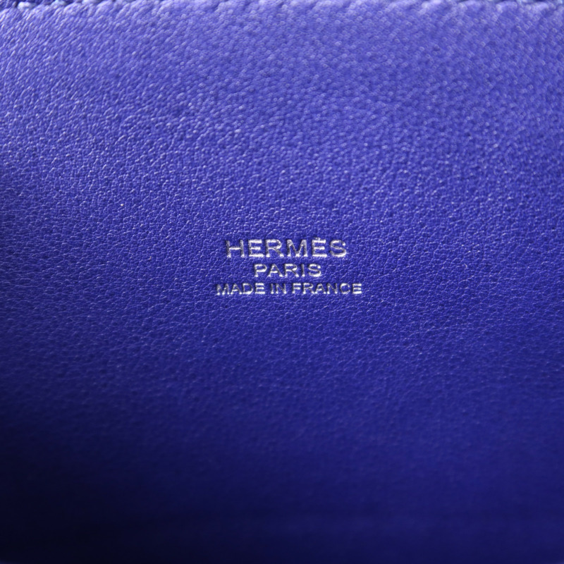HERMES Epsom皮革Bolide 1923 31銀扣手挽肩背兩用袋Bleu Electrique/Brique-6