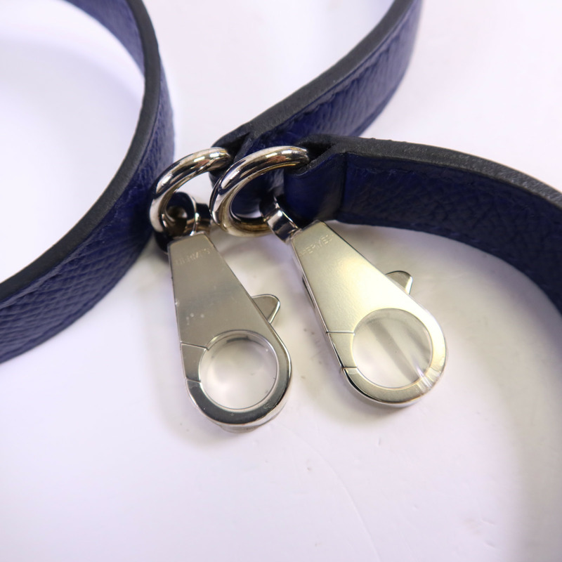 HERMES Epsom皮革Bolide 1923 31銀扣手挽肩背兩用袋Bleu Electrique/Brique-8