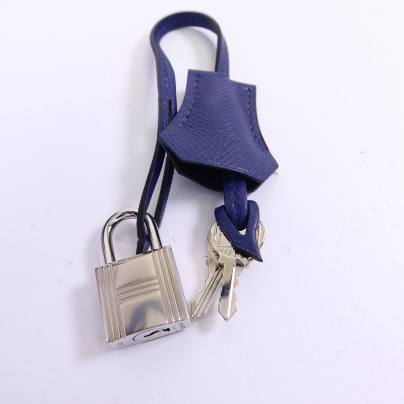 HERMES Epsom皮革Bolide 1923 31銀扣手挽肩背兩用袋Bleu Electrique/Brique-9