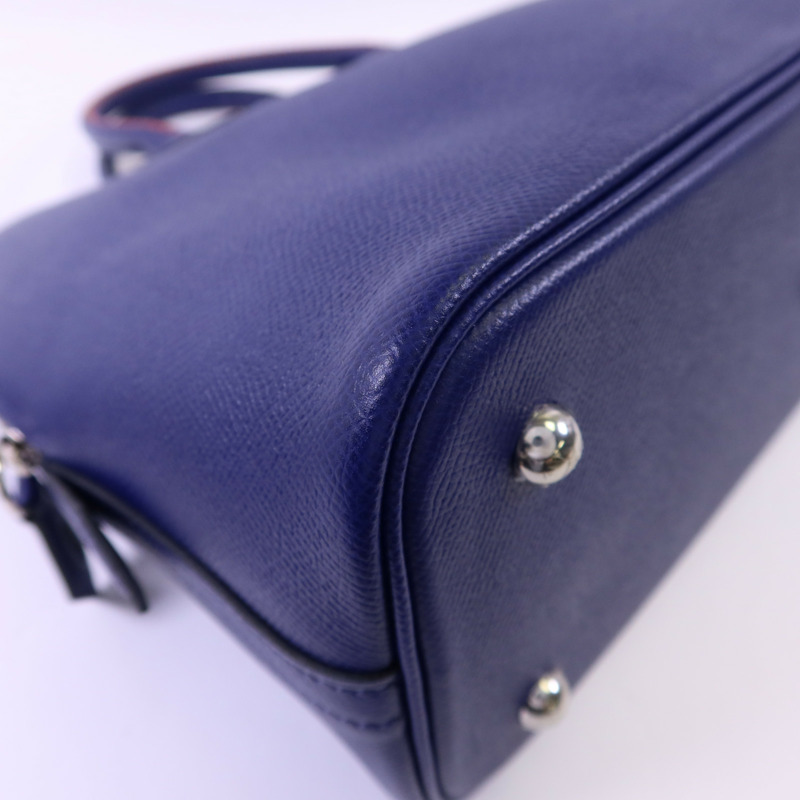 HERMES Epsom皮革Bolide 1923 31銀扣手挽肩背兩用袋Bleu Electrique/Brique-11