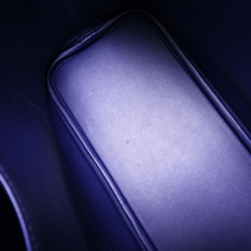 HERMES Epsom皮革Bolide 1923 31銀扣手挽肩背兩用袋Bleu Electrique/Brique-17