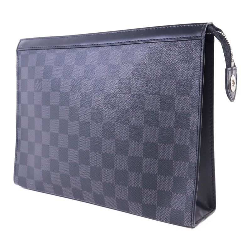 LOUIS VUITTON Damier Graphite Pochette Voyage MM銀扣小袋-2