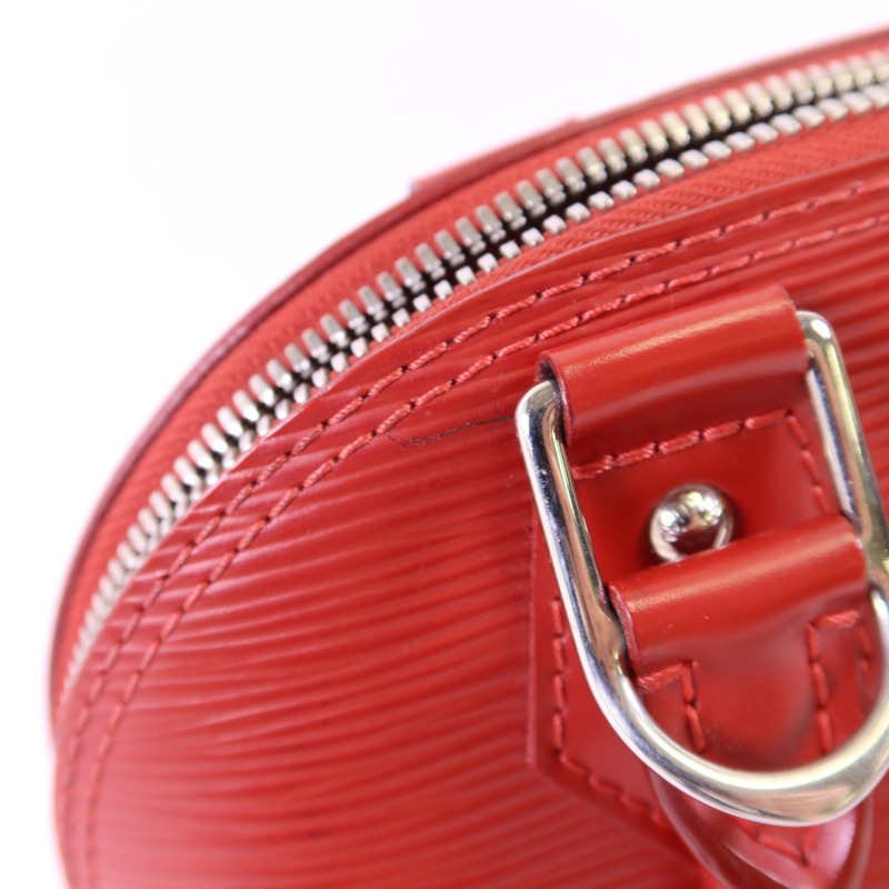 LOUIS VUITTON Epi Alma BB銀扣手挽肩背兩用袋-11