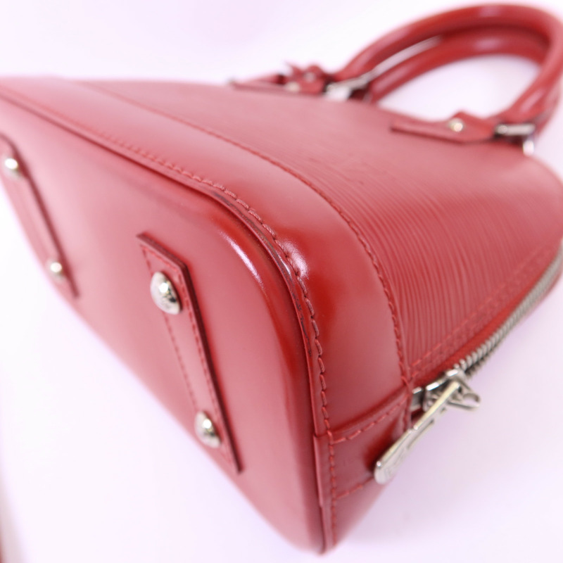 LOUIS VUITTON Epi Alma BB銀扣手挽肩背兩用袋-14