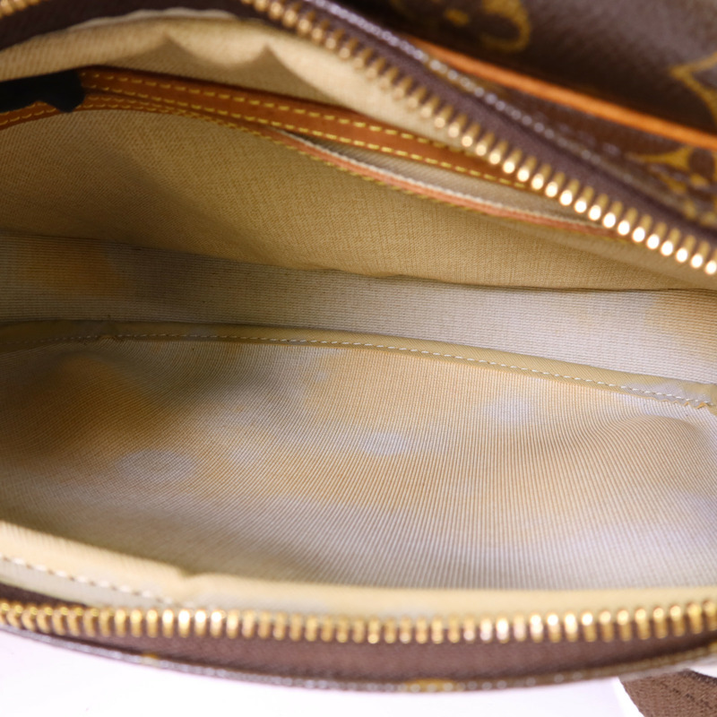 LOUIS VUITTON Monogram Reporter PM金扣肩背袋棕色-6